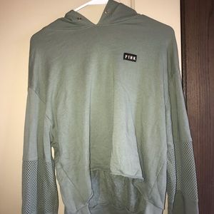 pink vs sweatshirt crop